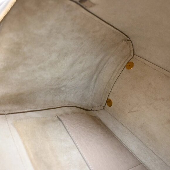 CELINE Logo Belt Bag Mini 2Way Shoulder Hand Bag Leather Beige GHW Italy 42RF556 - Picture 4 of 15